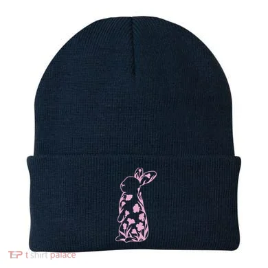 Floral Easter Bunny Beanie