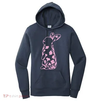 Floral Easter Bunny Women's Hoodie