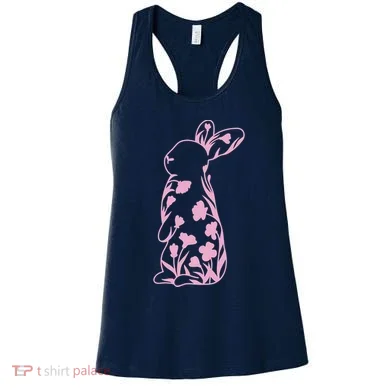 Floral Easter Bunny Women's Tank Top