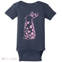 Floral Easter Bunny Baby Bodysuit thumb 0