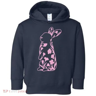 Floral Easter Bunny Toddler Hoodie