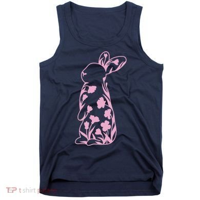 Floral Easter Bunny Tank Top