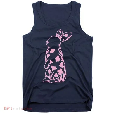 Floral Easter Bunny Tank Top