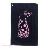 Floral Easter Bunny Golf Towel thumb 0