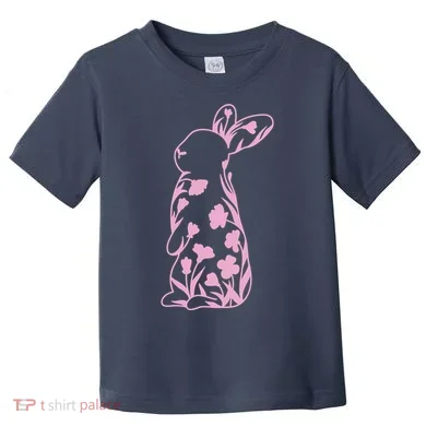 Floral Easter Bunny Toddler T-Shirt