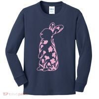 Floral Easter Bunny Kids Long Sleeve Shirt thumb 0