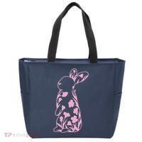 Floral Easter Bunny Tote Bag thumb 0