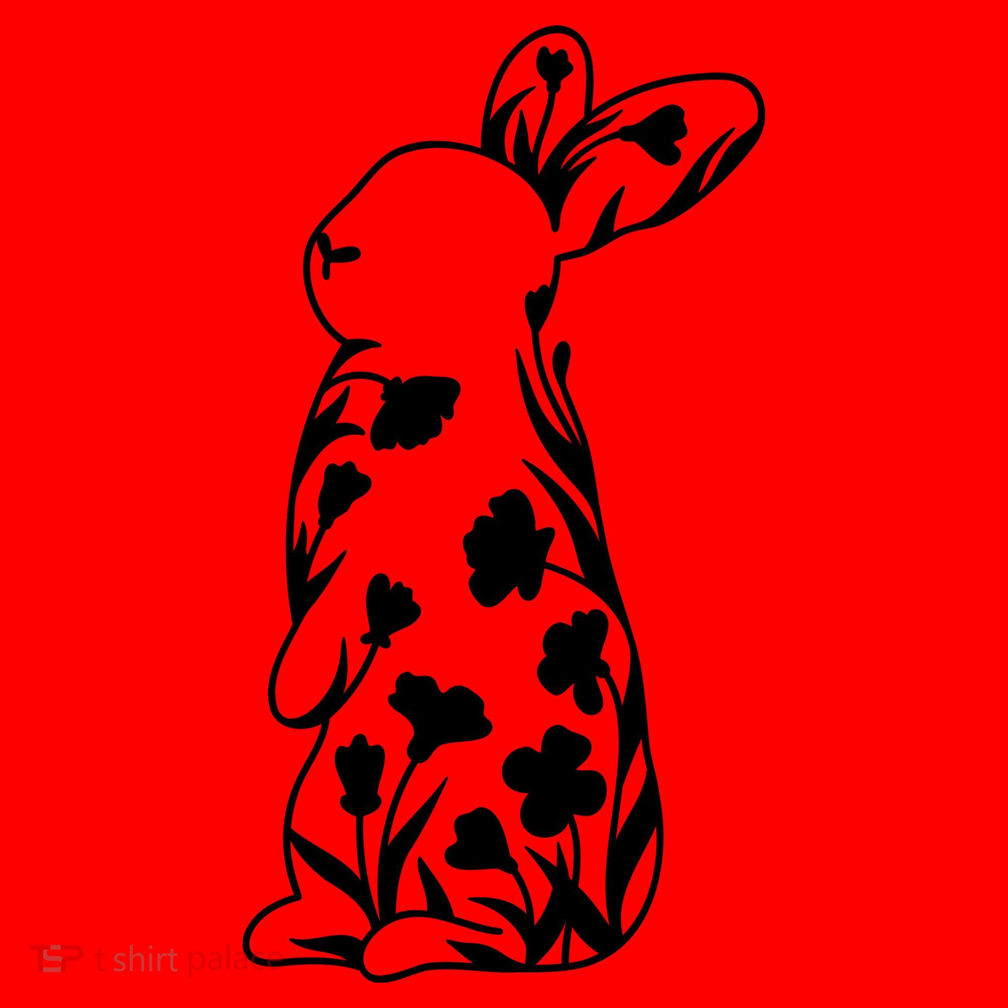 Floral Easter Bunny Santa Hat