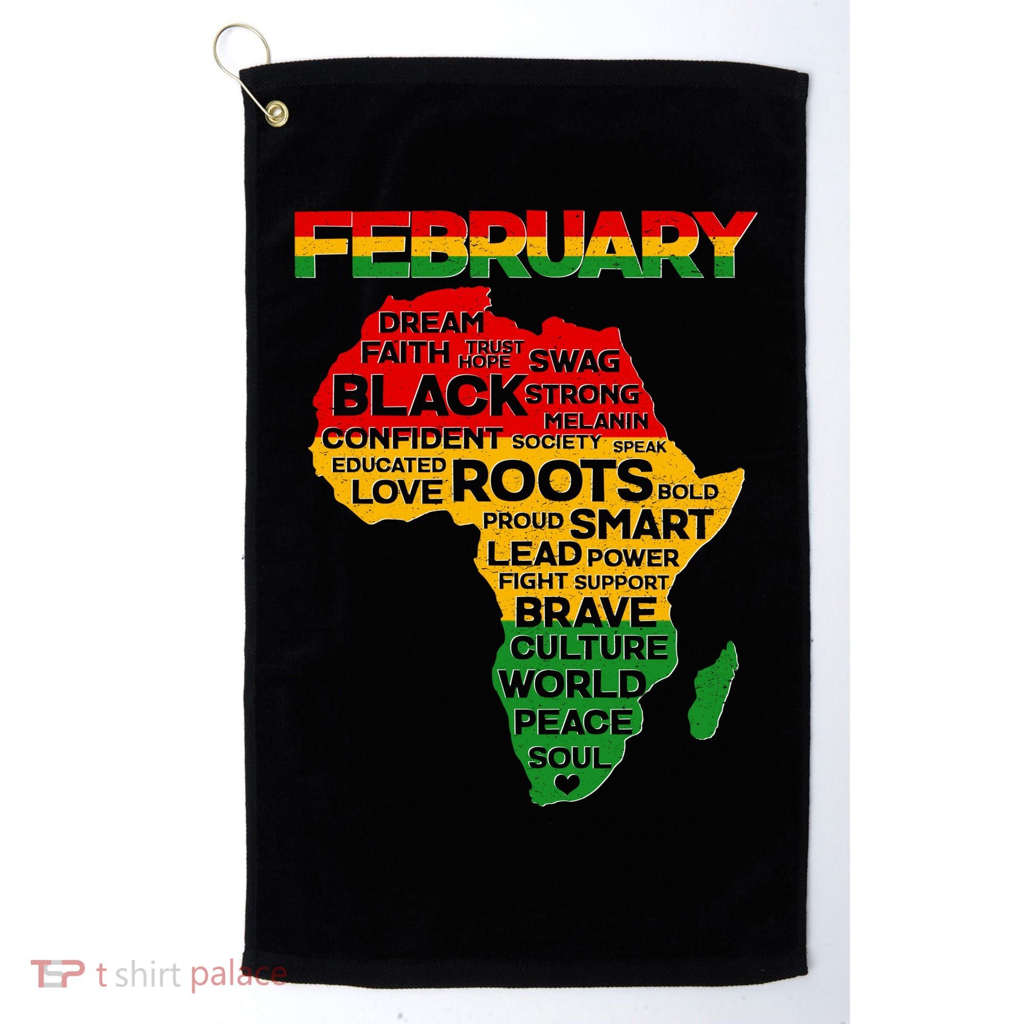 February Africa Black History Month Golf Towel