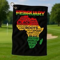 February Africa Black History Month Golf Towel thumb 1