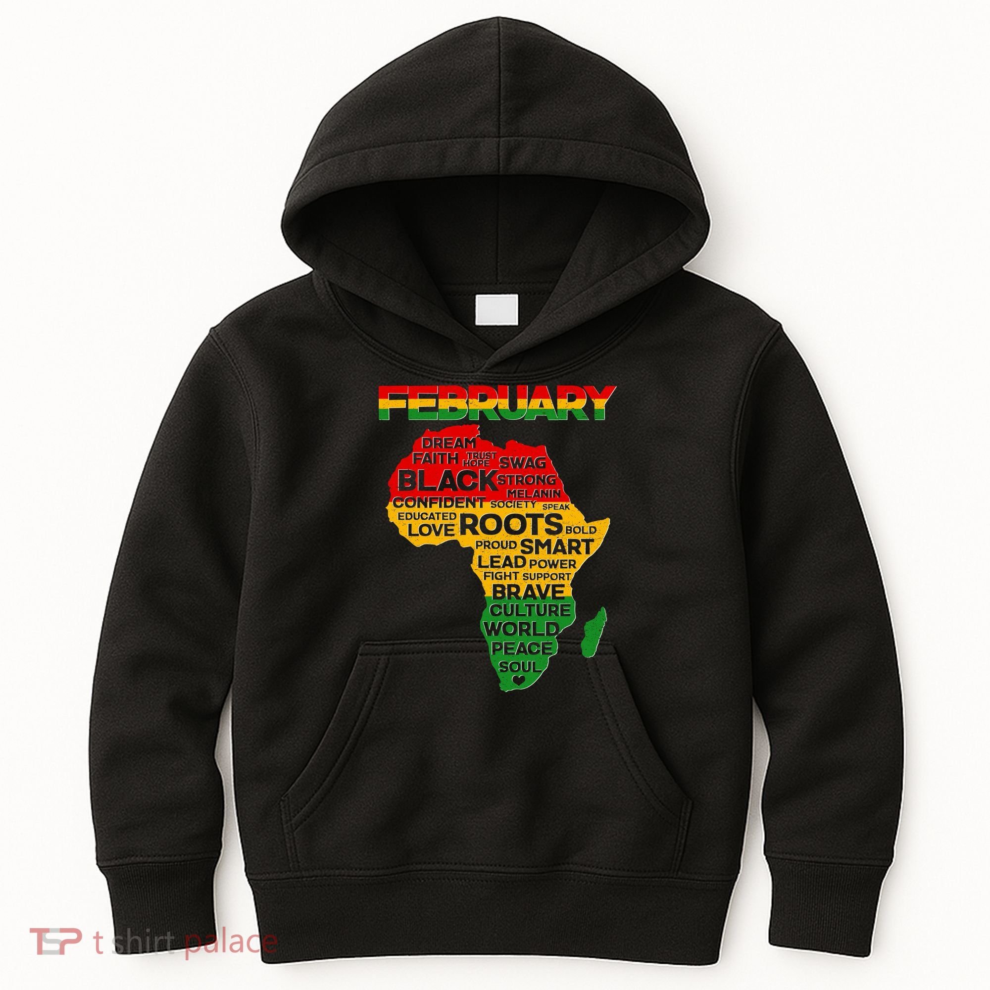 February Africa Black History Month Kids Hoodie