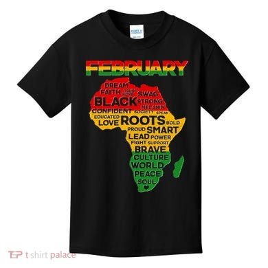 February Africa Black History Month Kids T-Shirt