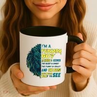 February Birthday Guy Has 3 Sides Sweet Funny Crazy  Coffee Mug thumb 3
