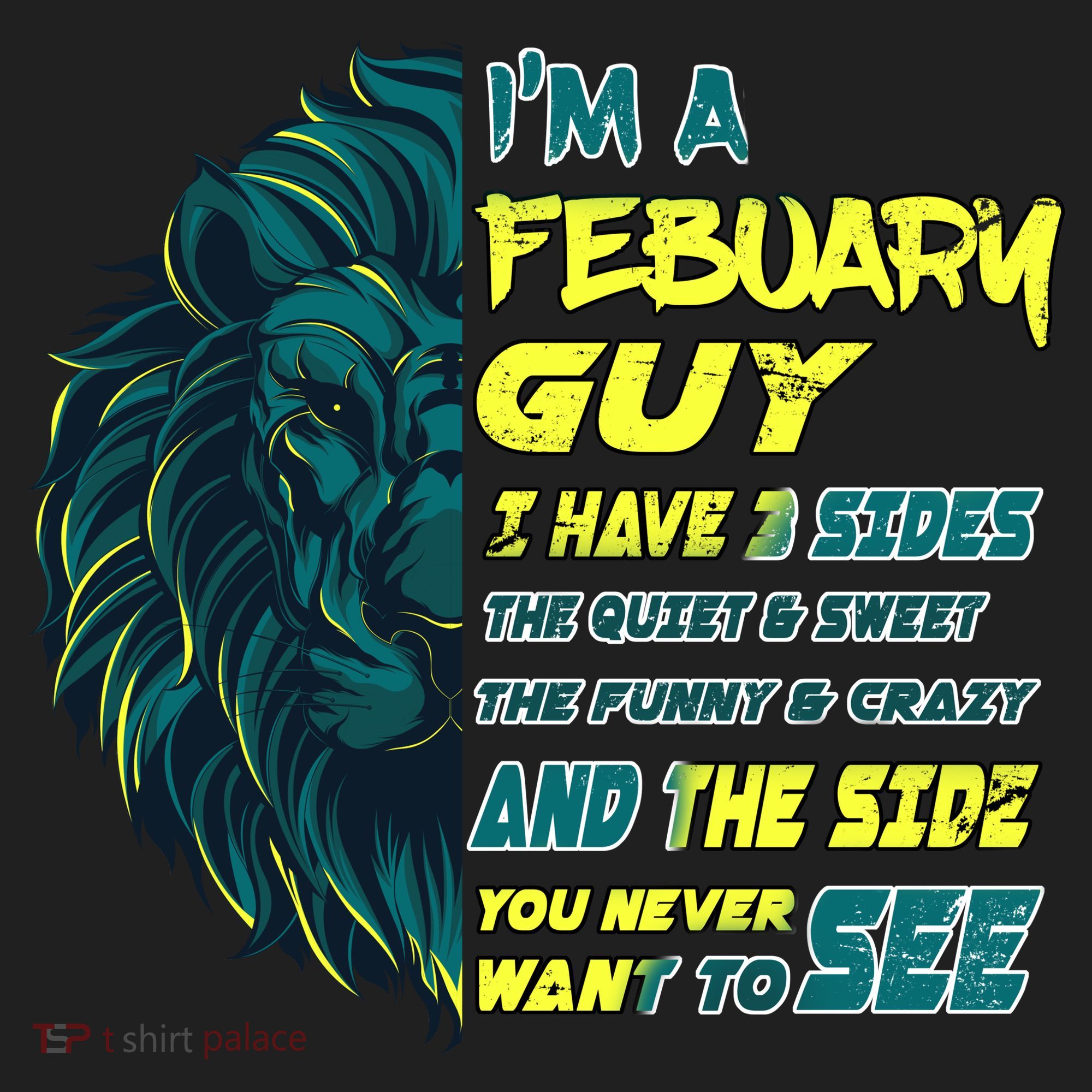 February Birthday Guy Has 3 Sides Sweet Funny Crazy  Beanie