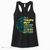 February Birthday Guy Has 3 Sides Sweet Funny Crazy  Women's Tank Top thumb 0