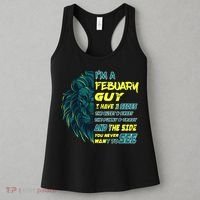 February Birthday Guy Has 3 Sides Sweet Funny Crazy  Women's Tank Top thumb 3