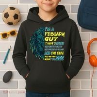 February Birthday Guy Has 3 Sides Sweet Funny Crazy  Kids Hoodie thumb 2