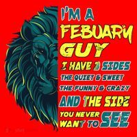 February Birthday Guy Has 3 Sides Sweet Funny Crazy  Santa Hat thumb 1