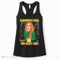 February Girl Living My Best Life Women's Tank Top thumb 0