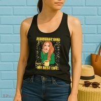 February Girl Living My Best Life Women's Tank Top thumb 2