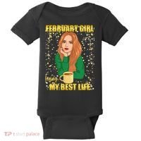 February Girl Living My Best Life Baby Bodysuit thumb 0