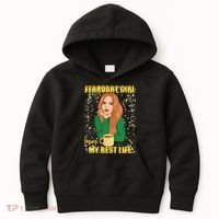 February Girl Living My Best Life Kids Hoodie thumb 0