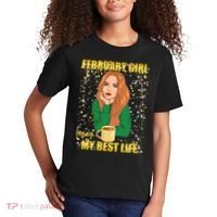 February Girl Living My Best Life Kids T-Shirt thumb 2