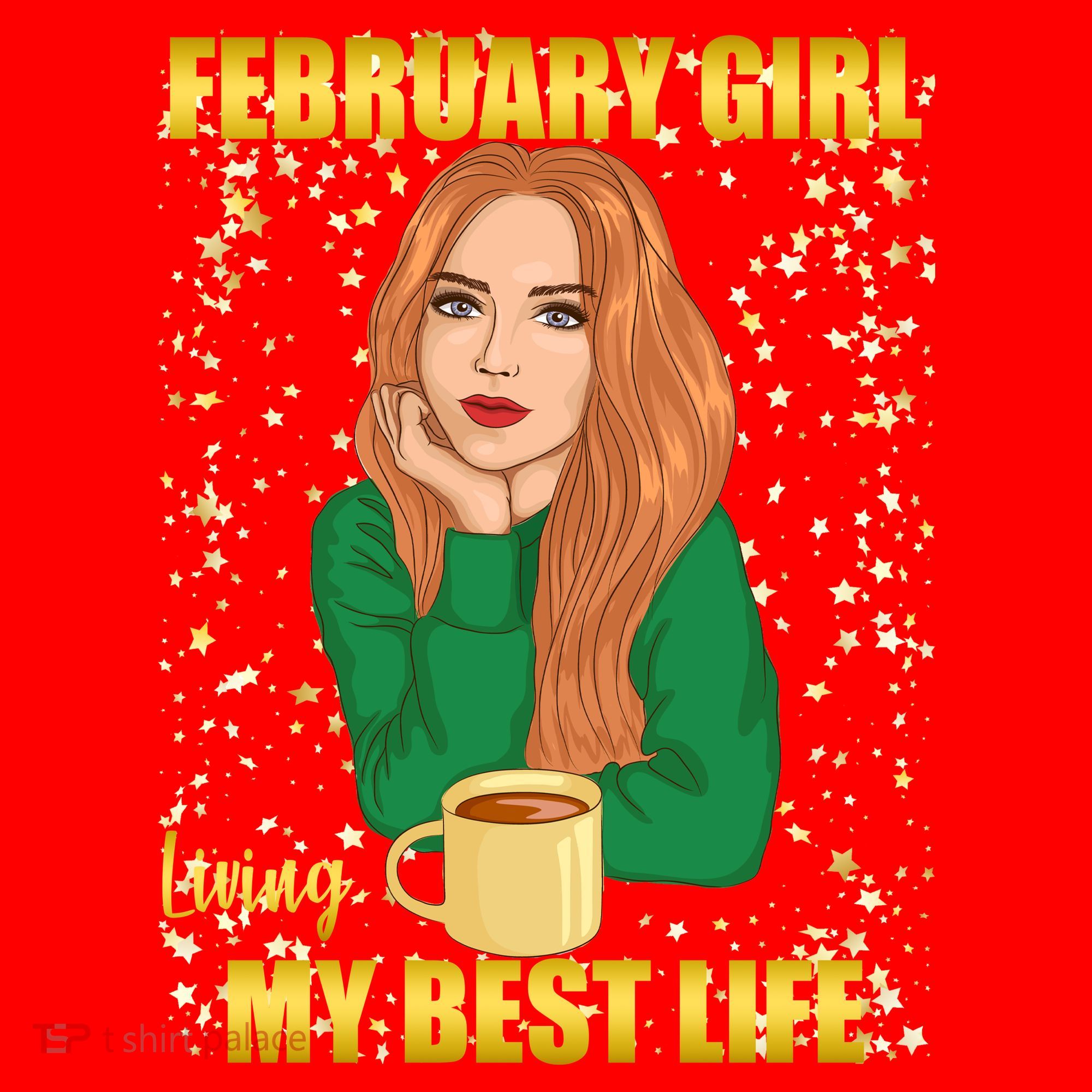 February Girl Living My Best Life Santa Hat