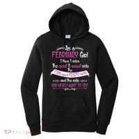 February Girl Sweet But Crazy Funny Birthday Women's Hoodie thumb 0
