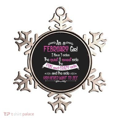 February Girl Sweet But Crazy Funny Birthday Ornament