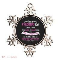 February Girl Sweet But Crazy Funny Birthday Ornament thumb 0