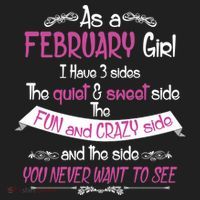 February Girl Sweet But Crazy Funny Birthday Golf Towel thumb 3