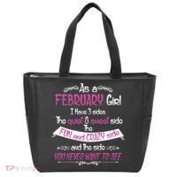 February Girl Sweet But Crazy Funny Birthday Tote Bag thumb 0
