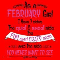 February Girl Sweet But Crazy Funny Birthday Santa Hat thumb 1