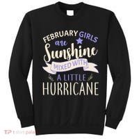 February Girls Are Sunshine Mixed With Hurricane Sweatshirt thumb 0