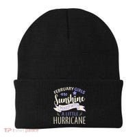 February Girls Are Sunshine Mixed With Hurricane Beanie thumb 0