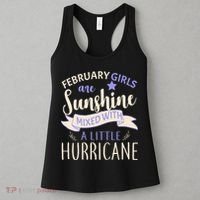 February Girls Are Sunshine Mixed With Hurricane Women's Tank Top thumb 3