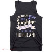 February Girls Are Sunshine Mixed With Hurricane Tank Top thumb 0