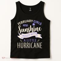 February Girls Are Sunshine Mixed With Hurricane Tank Top thumb 2