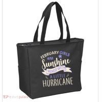 February Girls Are Sunshine Mixed With Hurricane Tote Bag thumb 2