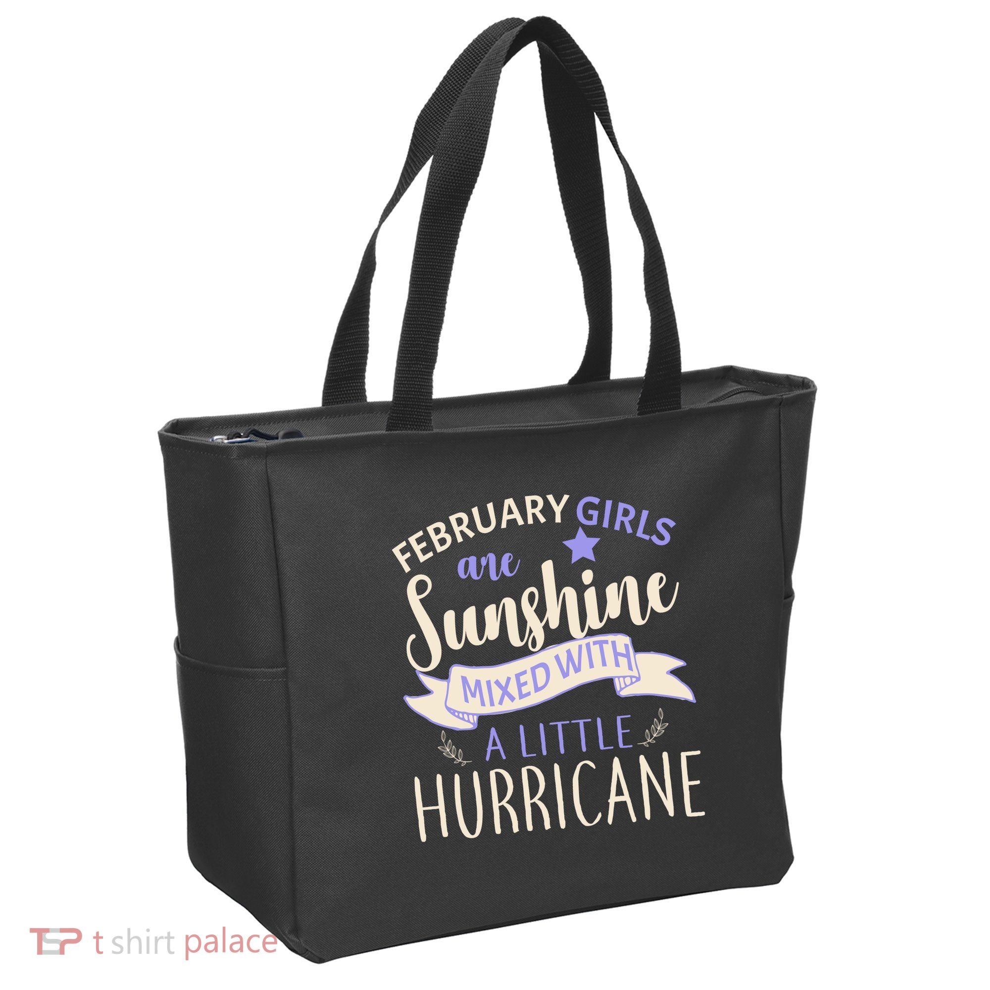 February Girls Are Sunshine Mixed With Hurricane Tote Bag