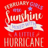 February Girls Are Sunshine Mixed With Hurricane Santa Hat thumb 1