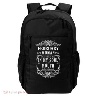 February Woman Funny Birthday Backpack