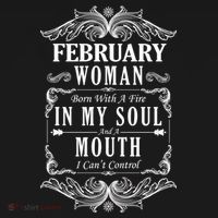 February Woman Funny Birthday Ornament thumb 1