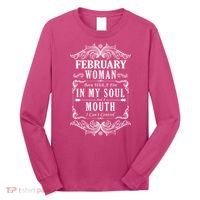 February Woman Funny Birthday Long Sleeve Shirt thumb 0