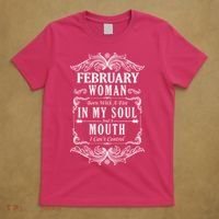 February Woman Funny Birthday T-Shirt thumb 5