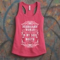 February Woman Funny Birthday Women's Tank Top thumb 3