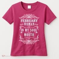 February Woman Funny Birthday Women's T-Shirt thumb 0