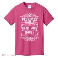 February Woman Funny Birthday Kids T-Shirt thumb 0