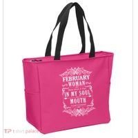 February Woman Funny Birthday Tote Bag thumb 2